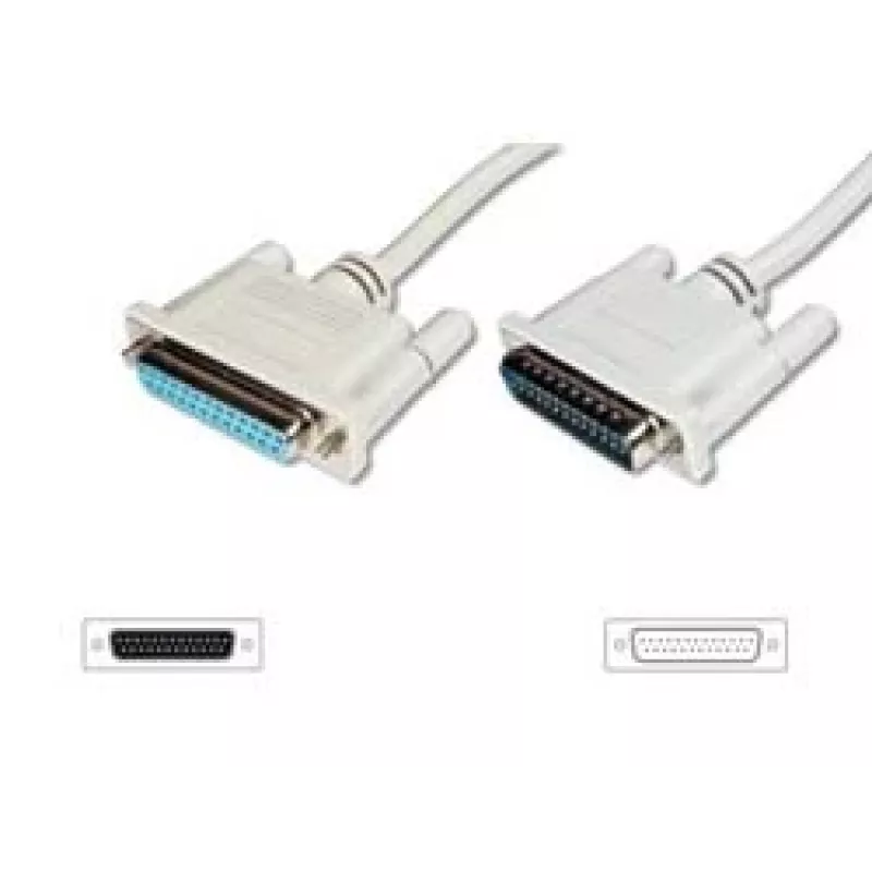 Digitus Datatransfer extension cable D-Sub25/M - D-Sub25/F