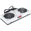ROLINE fan unit 26.21.0019 — 2 fans for 19 inch wall-mount case, grey