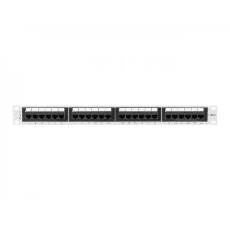 Lanberg PPUA-1024-S 24-Port Cat6a UTP 1U 19 inch Patch Panel Grey