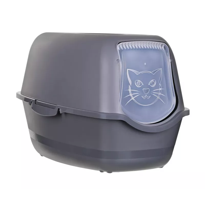 Cat litter box DIAMENTIQ BAYA anthracite, plastic, 55.5 x 40 x 38.7 cm, reversible doors