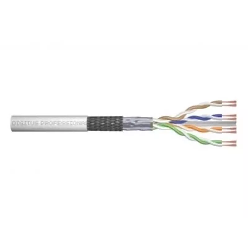 Network Cable Digitus CAT 6 SF/UTP twisted pair patch cord raw 305m Grey