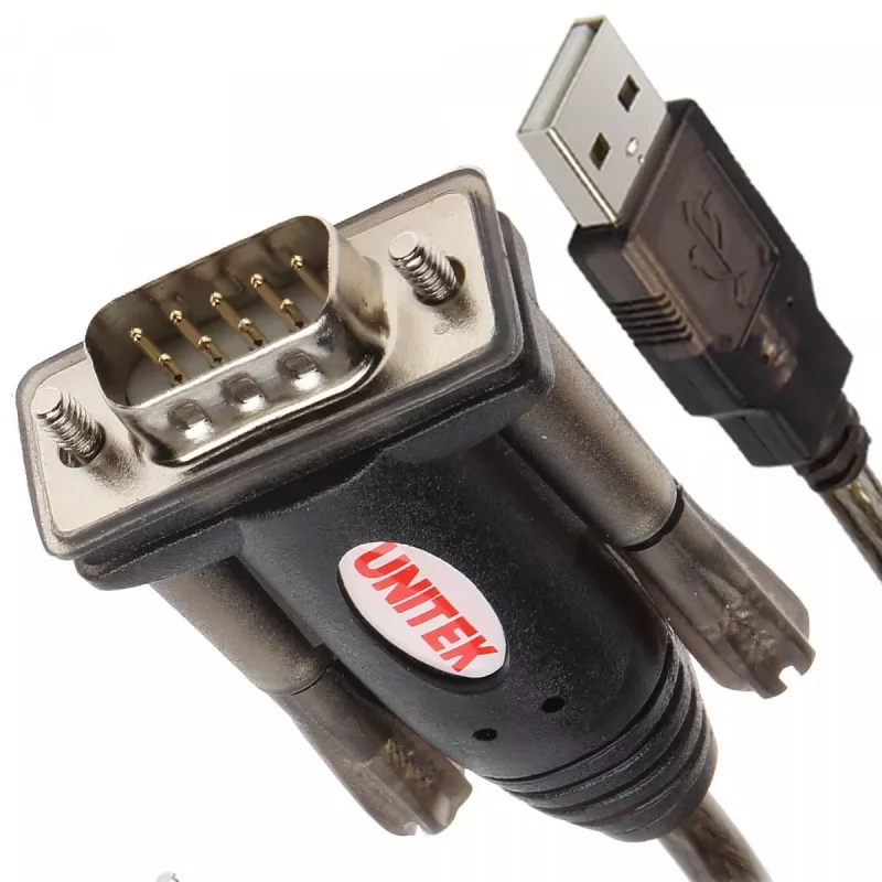 UNITEK Y-105A serial cable Black 1.5 m USB Type-A DB-9