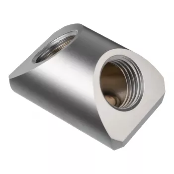 EK Water Blocks EK-Quantum Torque Adapter 90 degrees G1/4 IG to G1/4 IG Satin Titanium