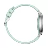 Smartwatch Colmi L28 — Silver-green case with green leather strap