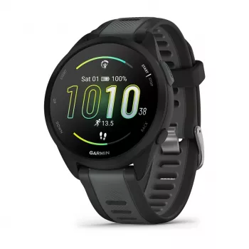 Garmin Forerunner 165 Music - Black - Sports watch with strap - Silicone - Slate Gray - Wrist size: 126-203 mm - Display 3 cm (1.2) (010-02863-30)