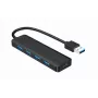 USB hub Gembird 4-port USB 3.1 (Gen 1) — 4 ports, USB 3.2 Gen 1 Type-A, 5V/2.1A, 109×30×10 mm, black