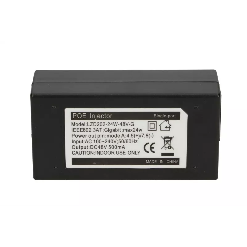 Extralink POE-48-24W-G Power Supply, 48V, 0.5A, 24W, Gigabit, Cable Included 802.3af/at
