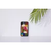 Phone case iKins for iPhone XR — cherry blossom pattern, black