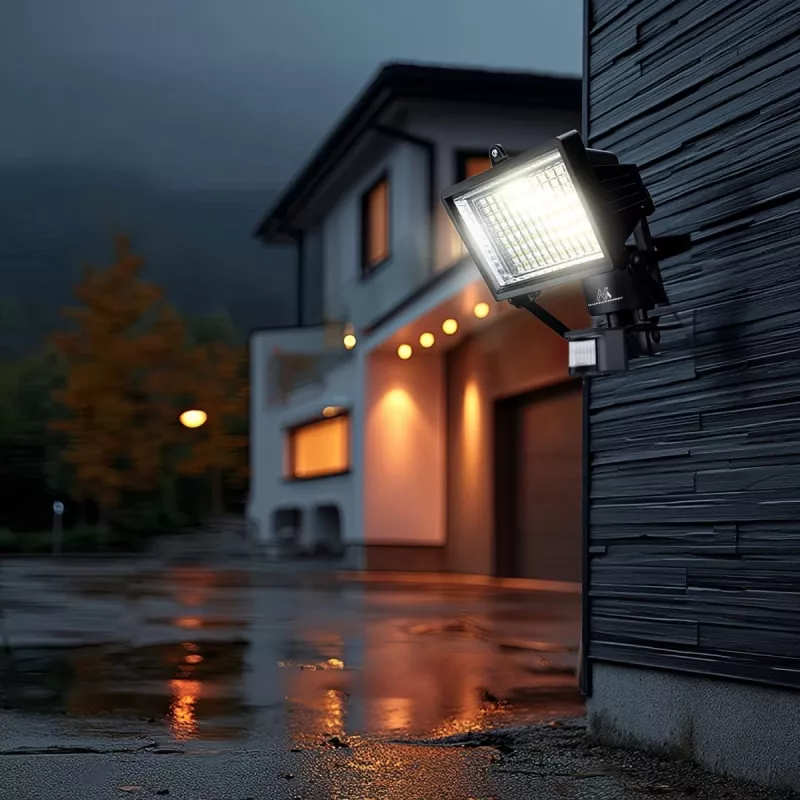 Maclean MCE442 Solar Lamp LED Spotlight Motion Sensor Floodlight Wall Mount Light Twilight IP44 6W 6000K