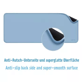 XXL desk pad for mouse and kayboard, blue