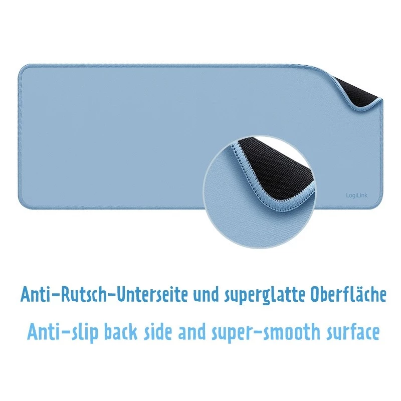 XXL desk pad for mouse and kayboard, blue