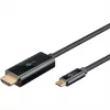 Goobay USB-C -auf-HDMI -Cable 4K a 60 Hz 1 m black - -Plug> HDMI (75696)