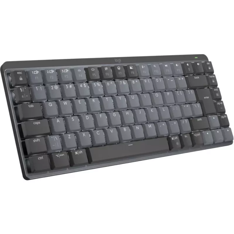 LOGITECH MX Mechanical Mini Minimalist Wireless Illuminated Keyboard - GRAPHITE - (US) INTL - 2.4GHZ/BT - N/A - EMEA - CLICKY
