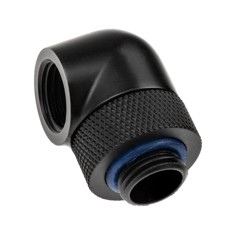Adapter 90° G1/4 inch male to G1/4 inch female rotatable, XSPC, black, pack of 4