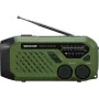 Portable FM/AM Radio SENCOR SRD1000SCLGR with Bluetooth, solar/hand-crank/USB-C charging, 2000mAh battery, IPX4, LED lights