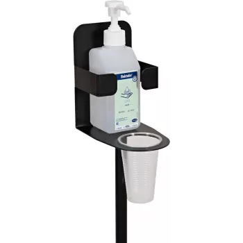 Disinfection Stand EUROLITE 80703005 black — freestanding hand sanitizer dispenser stand, black