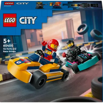 Construction toy LEGO 60400 City Go-Karts with Racers – playset with minifigures and vehicles