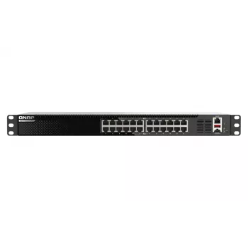 QNAP QSW-M3224-24T network switch Managed L3 10G Ethernet (100/1000/10000) 1U Black, Silver