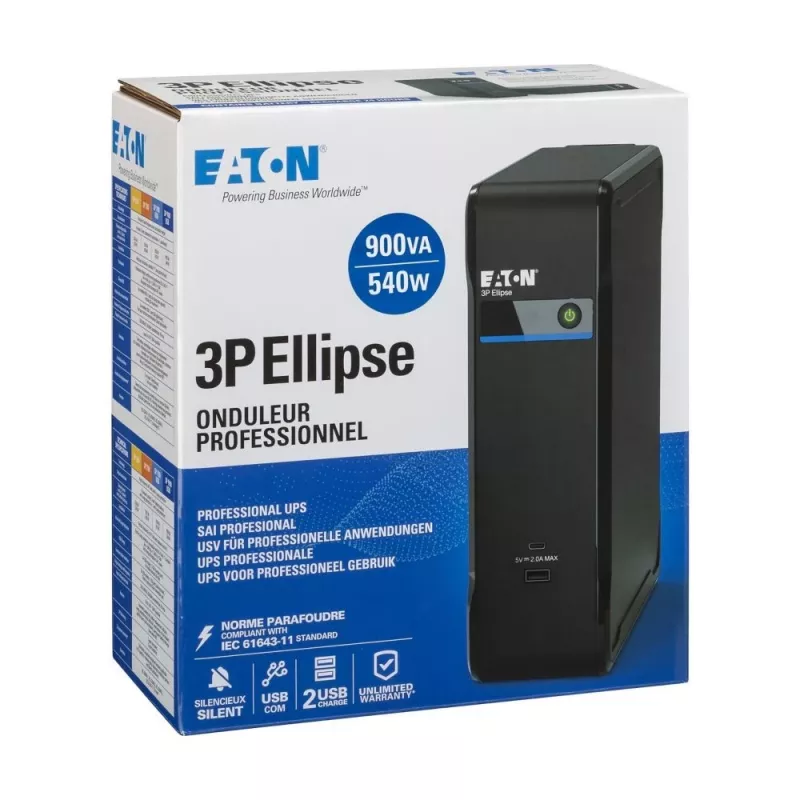Eaton 3P900UI UPS Standby Offline 0.9 kVA 540 W 4 AC outlets
