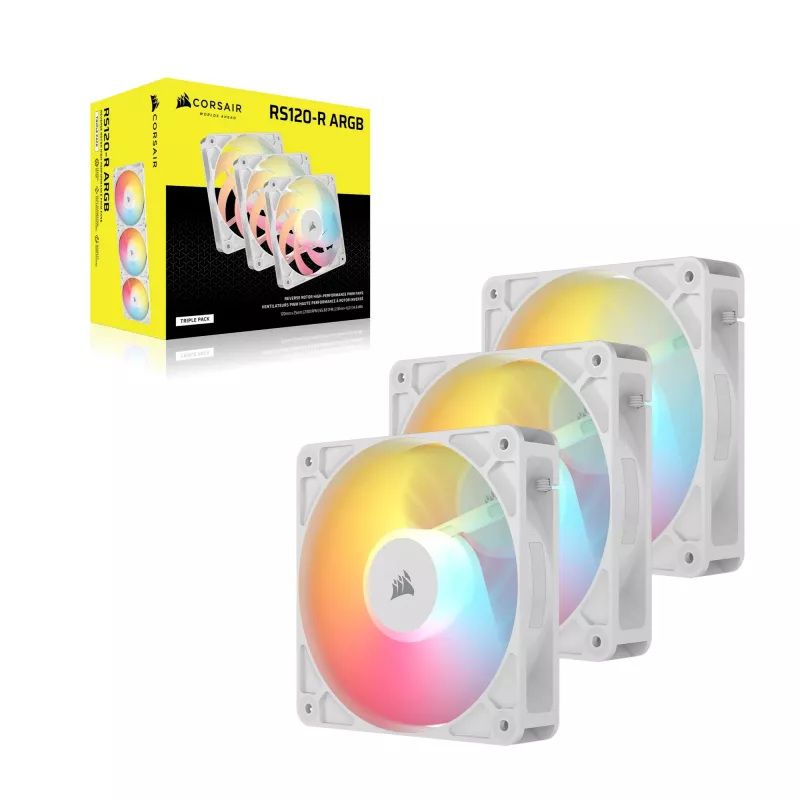 Cooling fan CORSAIR RS120-R 120mm White ARGB 25mm thickness