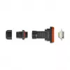 DeLOCK D-Sub 9 pin male IP67 waterproof connector black orange