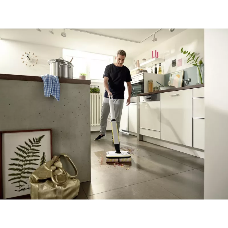Kärcher FC 7 CORDLESS Electric broom Battery Wet Bagless Black, White, Yellow 2.85 Ah