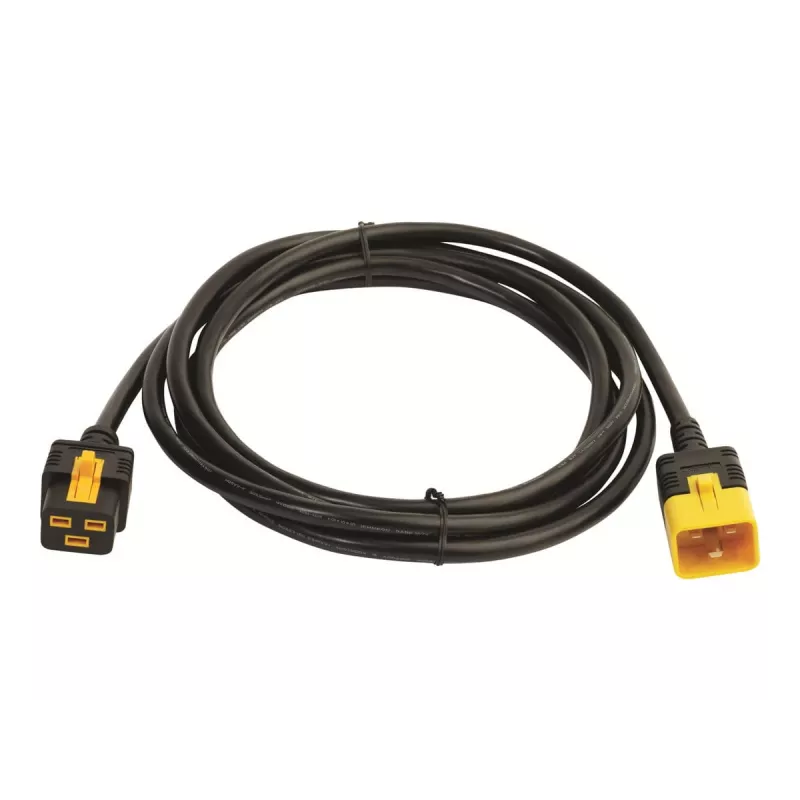 APC Power Cord, Locking C19 to C20, 3.0m, 3 m, C19 coupler, C20 coupler, 230 V, 16 A