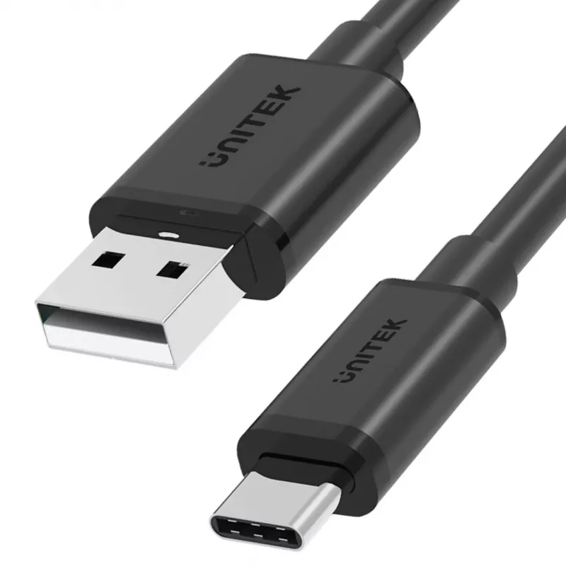 UNITEK Cable USB USB-A — USB-C 50CM, Y-C481BK BLACK