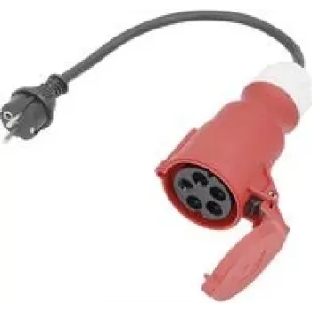 Power adapter cable AS Schwabe 61371, 16 A, 0.3 m, black
