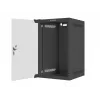 Lanberg WF10-2309-10B 9U 10-Inch Wall-Mount Rack Cabinet, 469x280x310 mm, Black, IP20, Glass Door, 20 kg Load