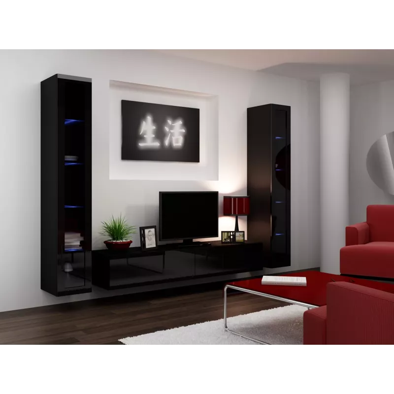 Cama Glass-case VIGO '180' 180/40/30 black/black gloss