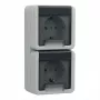Socket outlet Schuko Gira 4780 30 — 250 V, 16 A, grey, plastic housing