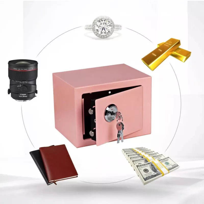 Extralink Home | Home Safe | office, key lockbox, security safe, Pink, S-404