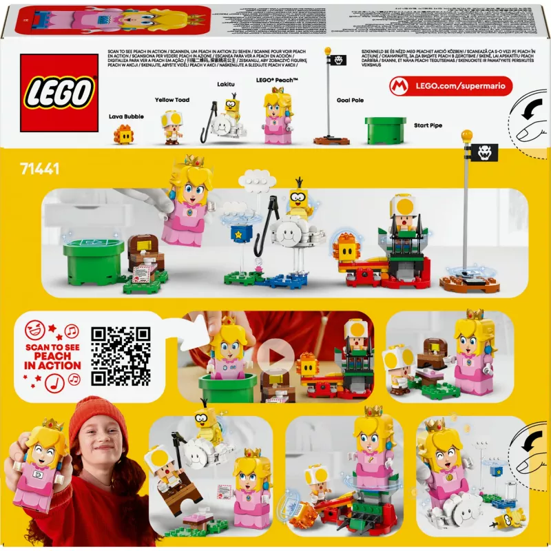 Construction Toy LEGO 71441 Super Mario Interactive LEGO Peach figure set, compatible LEGO system
