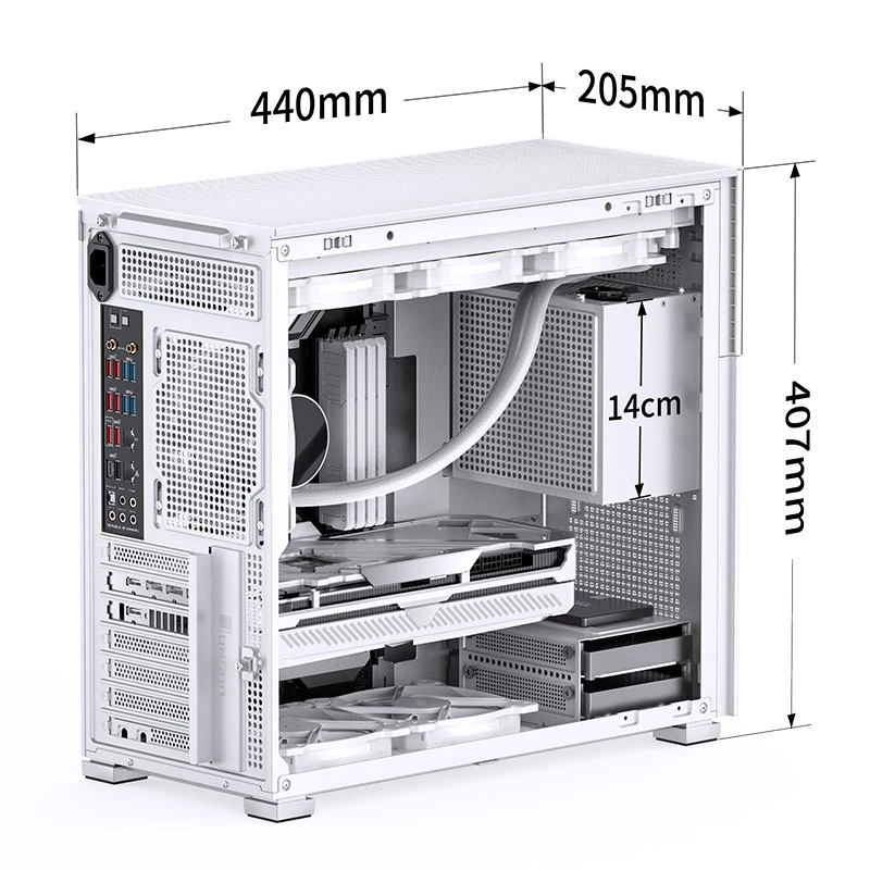 PC Case Jonsbo D41 MESH Midi Tower White