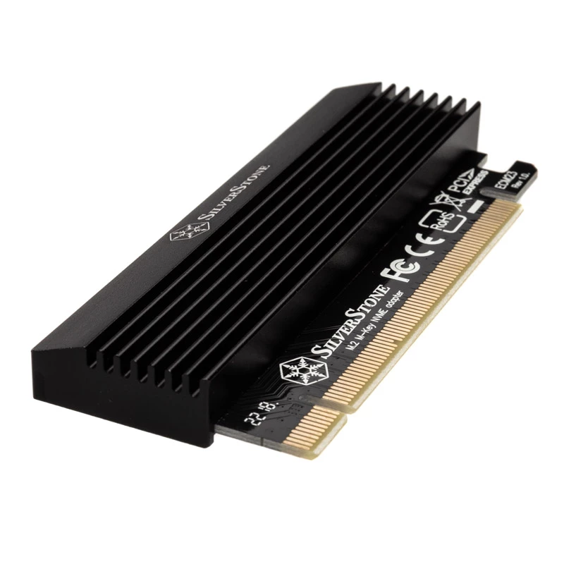 M.2 PCIe x4 Adapter with Cooler SILVERSTONE SST-ECM23 — M.2 NVMe to PCIe x4 (with active cooling)