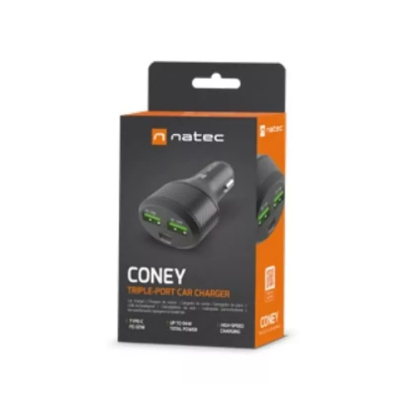 Car Charger NATEC Coney NUC-1981 Universal Fast Charging 12-24V