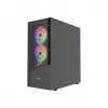 PC Case GEMBIRD Fornax 4300 Midi Tower ATX, tempered glass, 2x3.5 inch bays, 3x2.5 inch bays, ARGB fans support, USB 3.2 Gen1