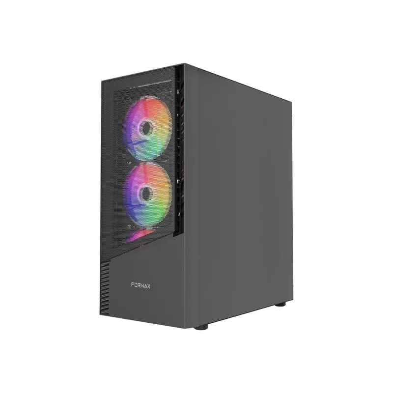 PC Case GEMBIRD Fornax 4300 Midi Tower ATX, tempered glass, 2x3.5 inch bays, 3x2.5 inch bays, ARGB fans support, USB 3.2 Gen1