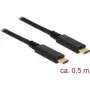 USB Cable DeLOCK 85529 USB 3.2 Gen 2 0.5m USB C Black