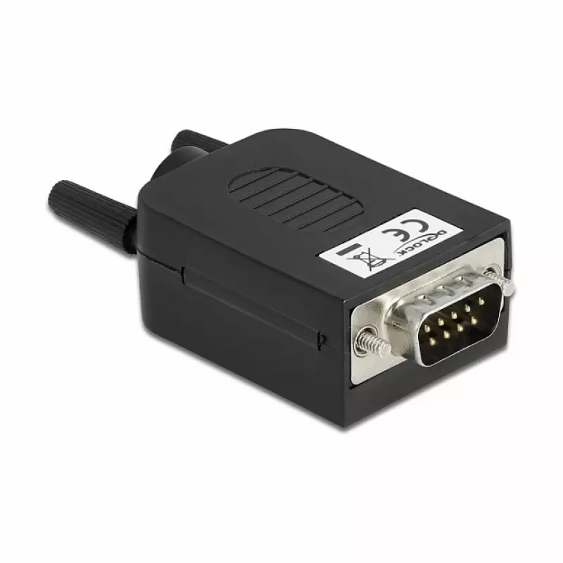 Wire connector DeLOCK 66232 Sub-D 9 10 pin terminal block Black