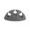 DeLOCK with 3 feed-throughs - Cable Holder Kit - desk-mountable, surface-mountable, suitable for wall mounting - Grey, White (18297)
