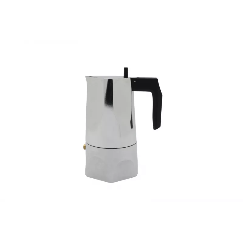 Alessi MT18/3 Espresso Machine Ossidiana, Stainless Steel, Alu, 3.5 x 18.5 x 40.5 cm