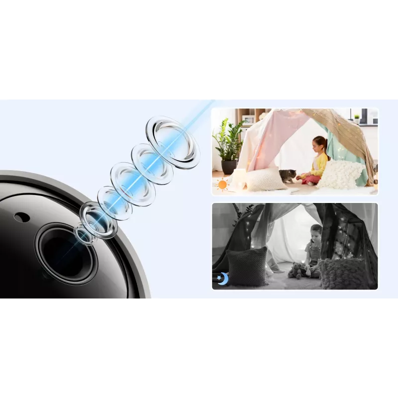 IP security camera Reolink E331 — Turret indoor, 2880×1616, 4 mm lens, 87.5° horizontal, Wi‑Fi, ceiling/desk mount