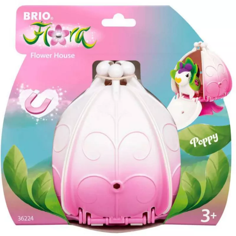 Toy House BRIO Poppy Flower House Green Pink Purple White 36224