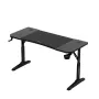 Gaming desk huzaro Hero 3.6 — rectangular 1400×600 mm, height adjustable 560–790 mm, black, H-legs, 15 mm top