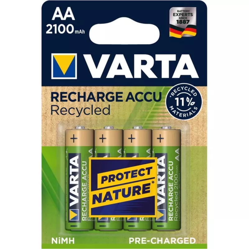 Varta Recharge Accu Recycled 56816 - Battery 4 x AA-Type - NiMH - (rechargeable)
