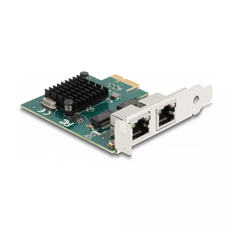 DeLOCK PCI Express x1 Card 2 x RJ45 Gigabit LAN BCM Grey