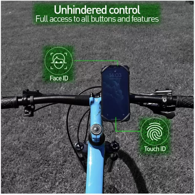 Bike phone holder Tellur BPH100 Black — handlebar mount for smartphones, adjustable grip