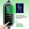 Electric car charger QOLTEC Mobile EV 2in1 Type2 11 kW 400 V Wi‑Fi TUYA SMART LIFE LCD portable wallbox 5 m cable